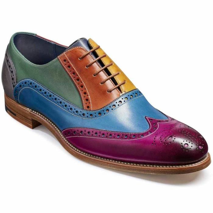 Multi colored dress shoes men's