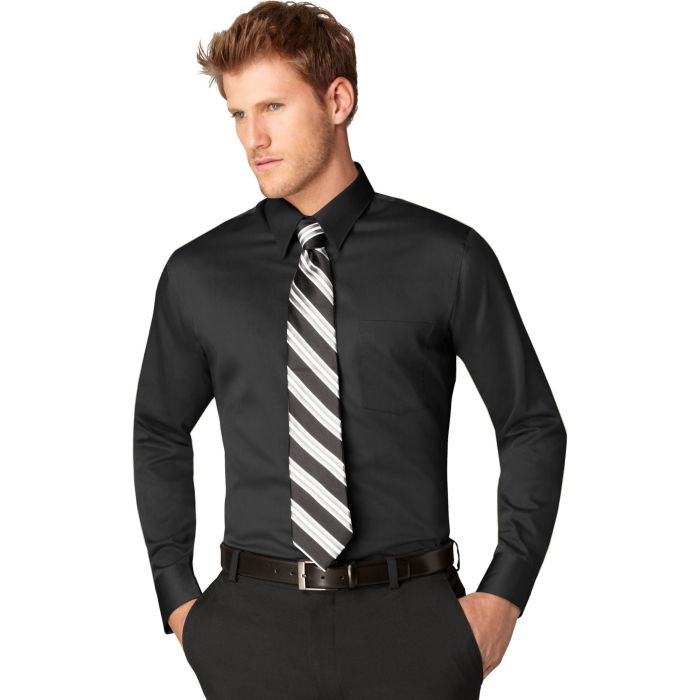 Sateen dress shirt mens