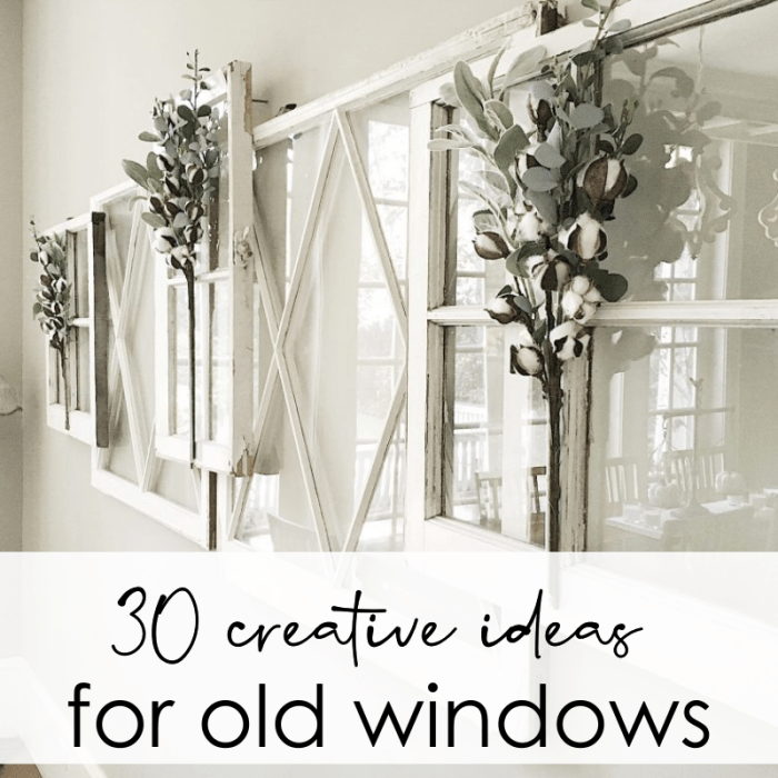 How to decorate a vintage window