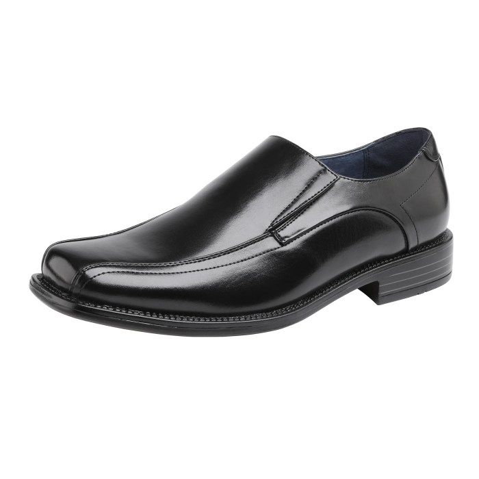 Mens black square toe dress shoes