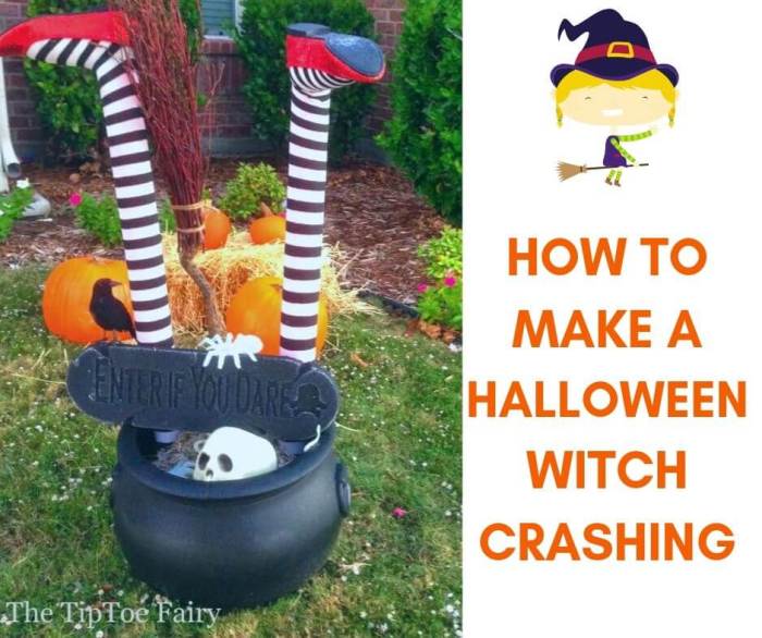 How to make crashing witch decoration