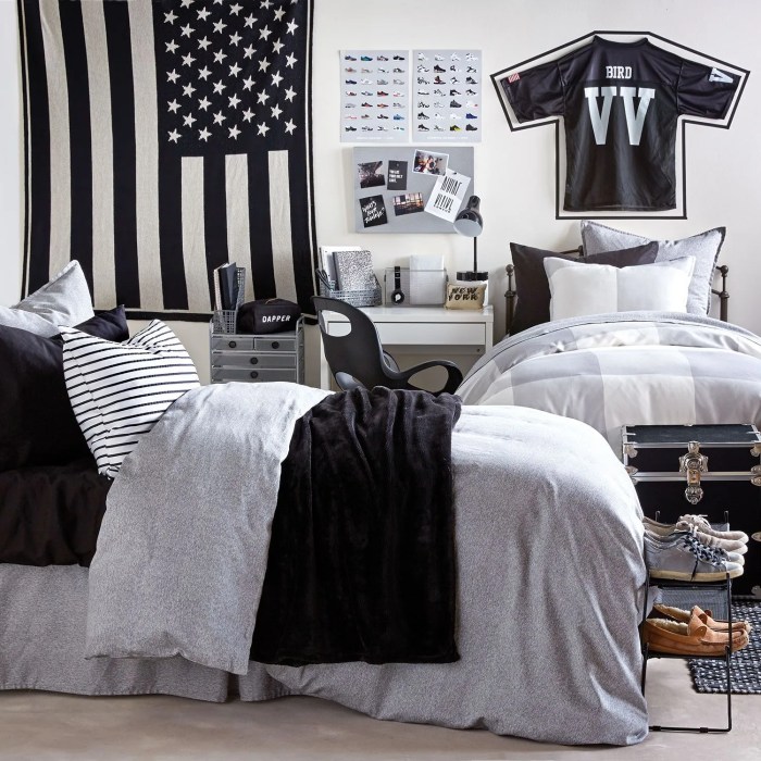 How to decorate a college boy room