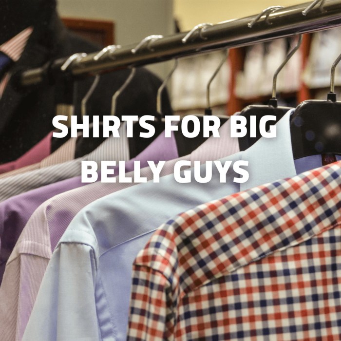 Men's dress shirts big belly