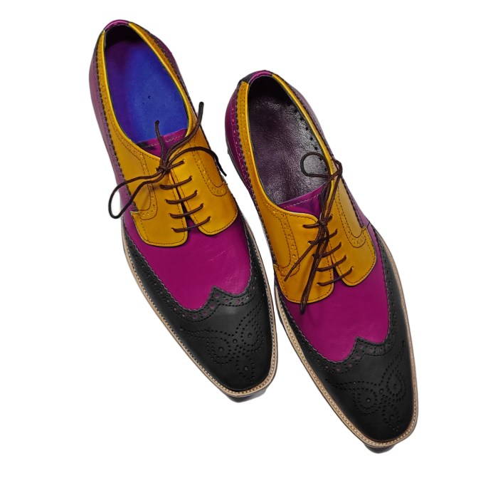 Multi colored dress shoes men's