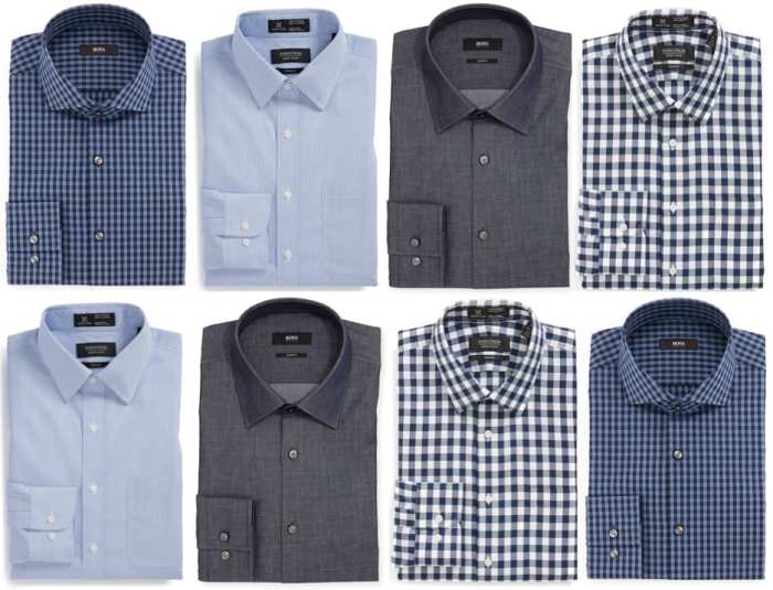 Men's fitted dress shirts