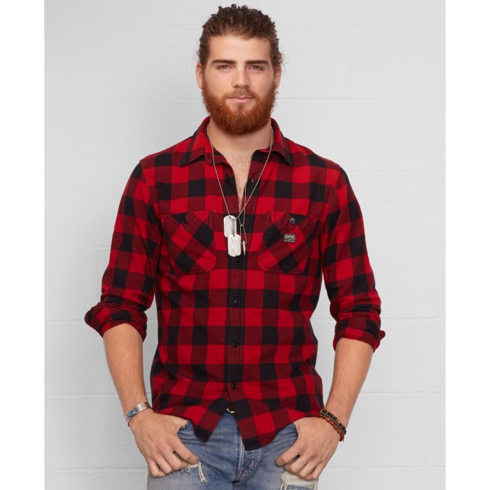 Flannel dress shirt mens