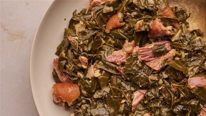 Collard greens ham recipe bone cooked