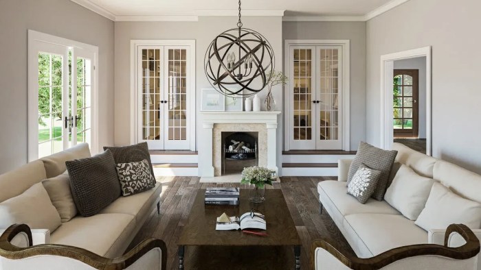 What is transitional decorating style