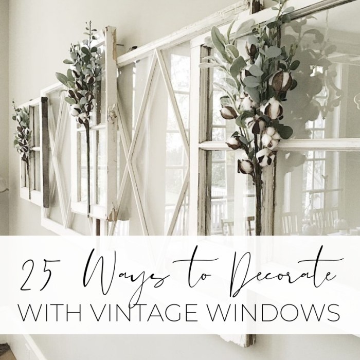 How to decorate a vintage window