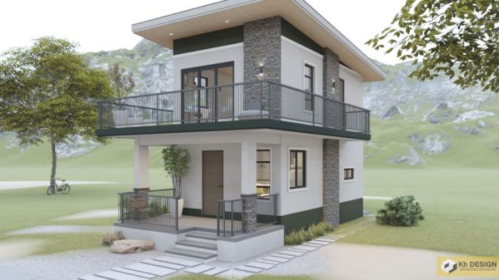 Desain teras rumah kecil tingkat 2